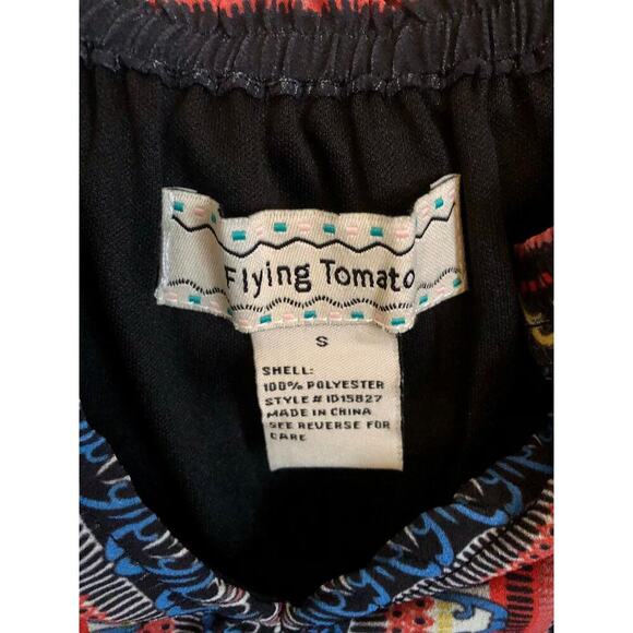 Flying Tomato Off Shoulder Tribal Boho Print Mini Dress Multicolor - Size Small - Picture 2 of 8